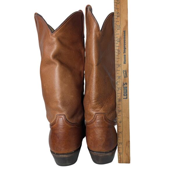 Tony Lama Men\'s Ol\' Buck Tan Cowboy Boots 10.5D Style 6152 Vintage main image 4